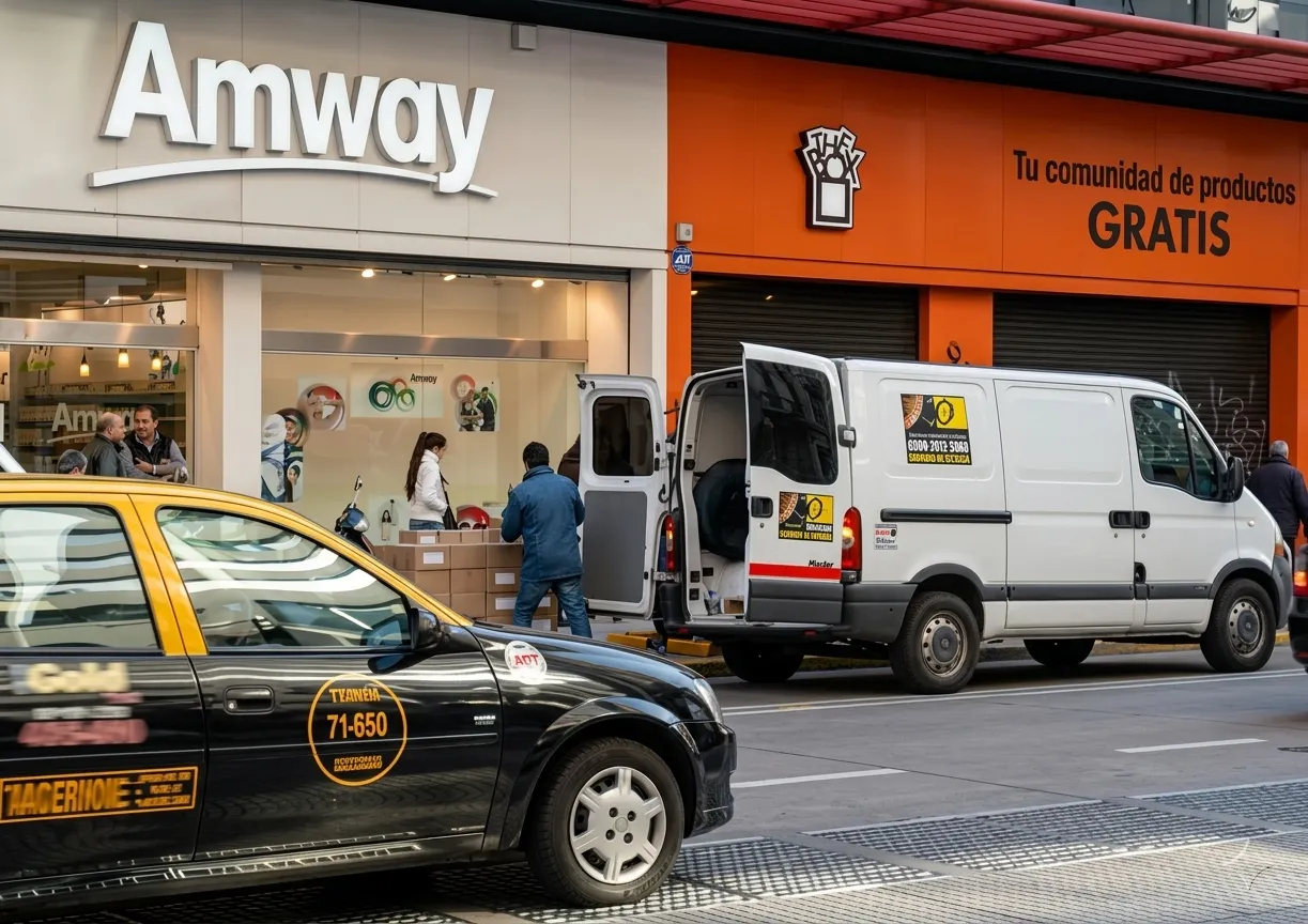 Entrega de mercadería con furgón propio en un local de Amway en CABA